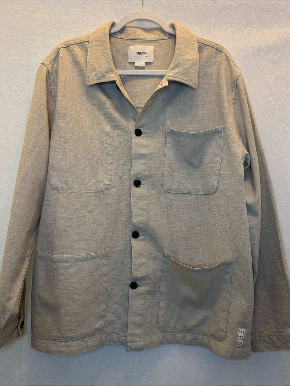 Pull & Bear 100% Cotton Jacket Multiple Pockets Sz XL Minimalist Casual Trendy